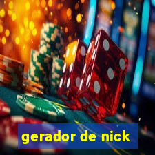 gerador de nick